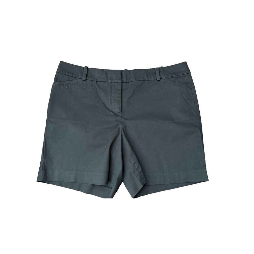 Talbots Women's Size 14P Black Twill Chino Shorts